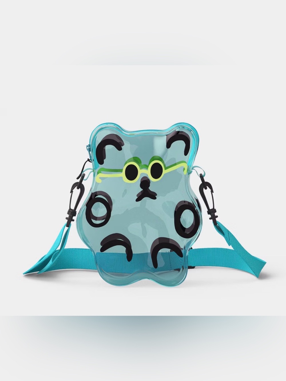SUN SQUAD NOVELTY GUMMY BEAR AT THE BEACH CROSSBODY BAG